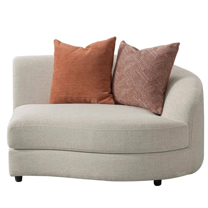 Cream fabric modular l shape sectional sofa groove 3+3 situational feels.