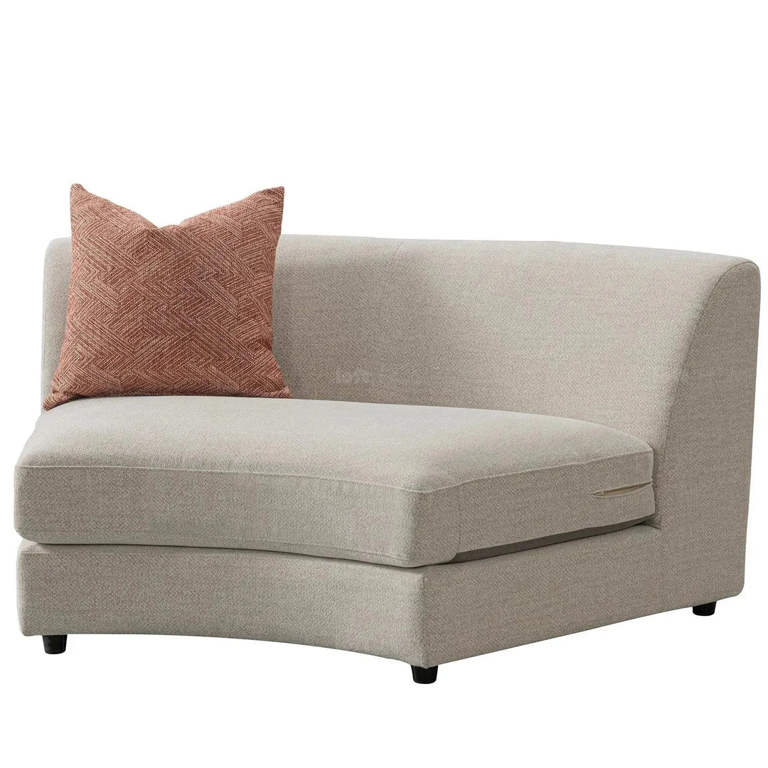 Cream fabric modular l shape sectional sofa groove 3+3 detail 2.