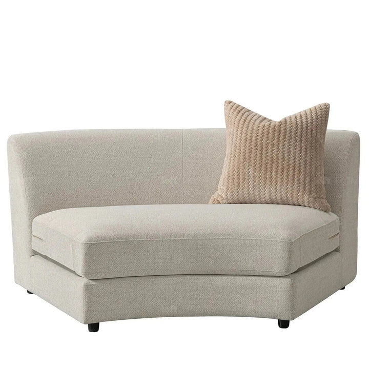 Cream fabric modular l shape sectional sofa groove 3+3 detail 3.