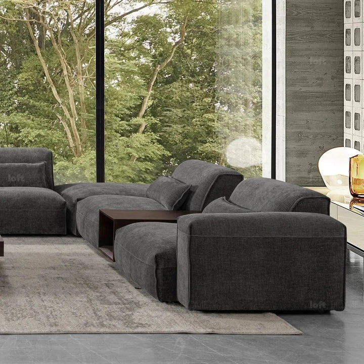 Modern Corduroy Velvet Fabric Modular 6 Seater Sofa OPERA