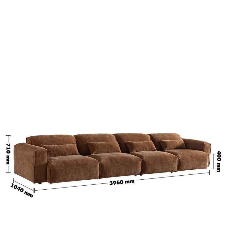 Modern Corduroy Velvet Fabric Modular 6 Seater Sofa OPERA