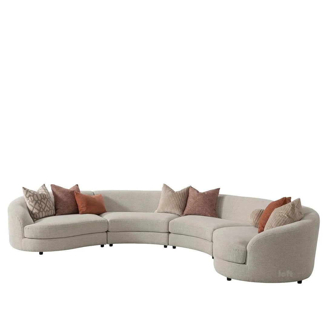 Cream fabric modular armless 1 seater sofa groove situational feels.