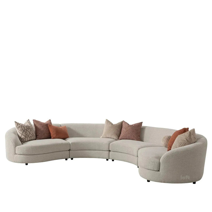Cream fabric modular armless 1 seater sofa groove situational feels.