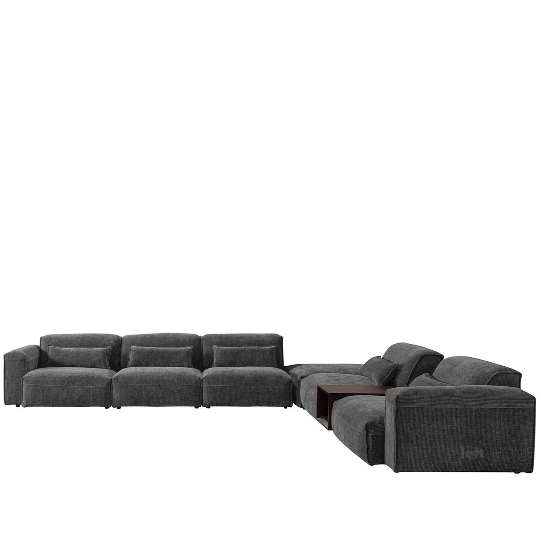 Modern Corduroy Velvet Fabric Modular Armless 1 Seater Sofa OPERA