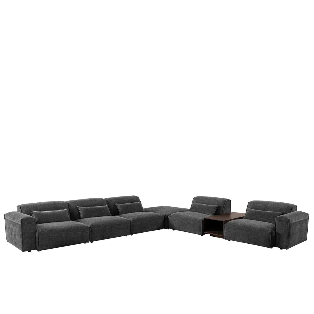 Modern Corduroy Velvet Fabric Modular Armless 1 Seater Sofa OPERA