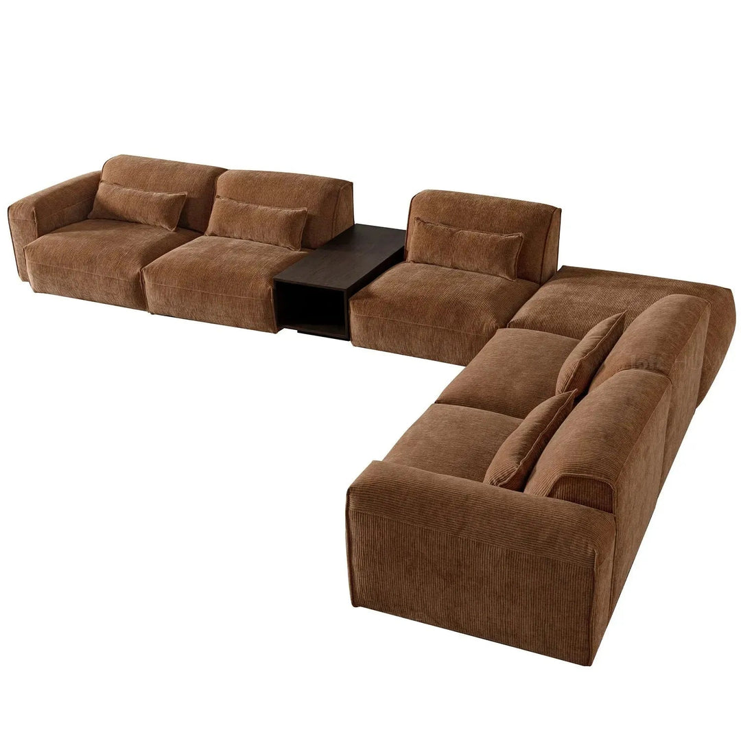 Modern corduroy velvet fabric modular armless 1 seater sofa opera situational feels.