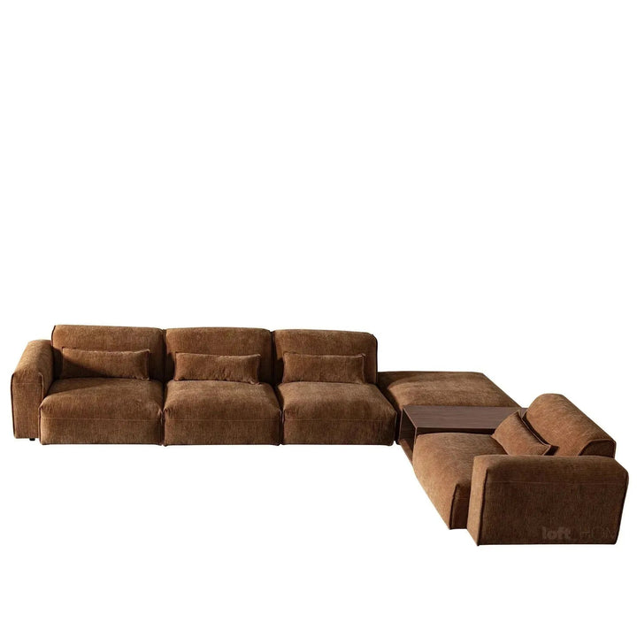 Modern corduroy velvet fabric modular armless 1 seater sofa opera detail 1.