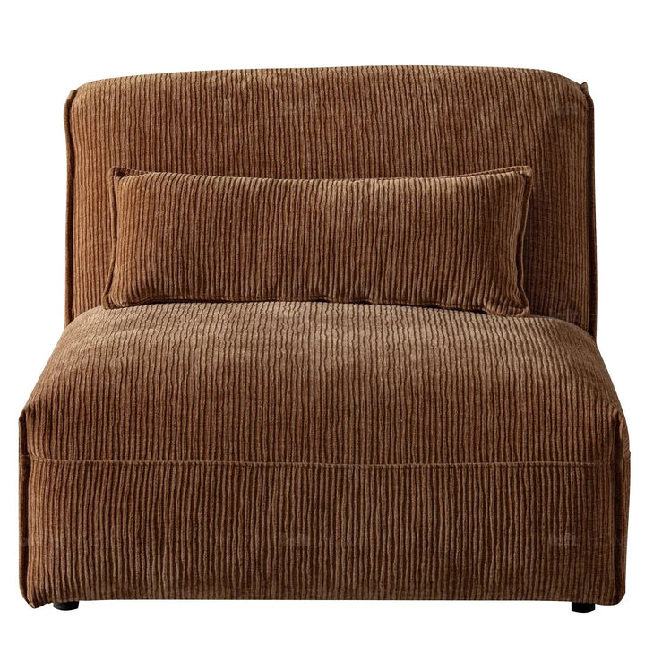 Modern Corduroy Velvet Fabric Modular Armless 1 Seater Sofa OPERA