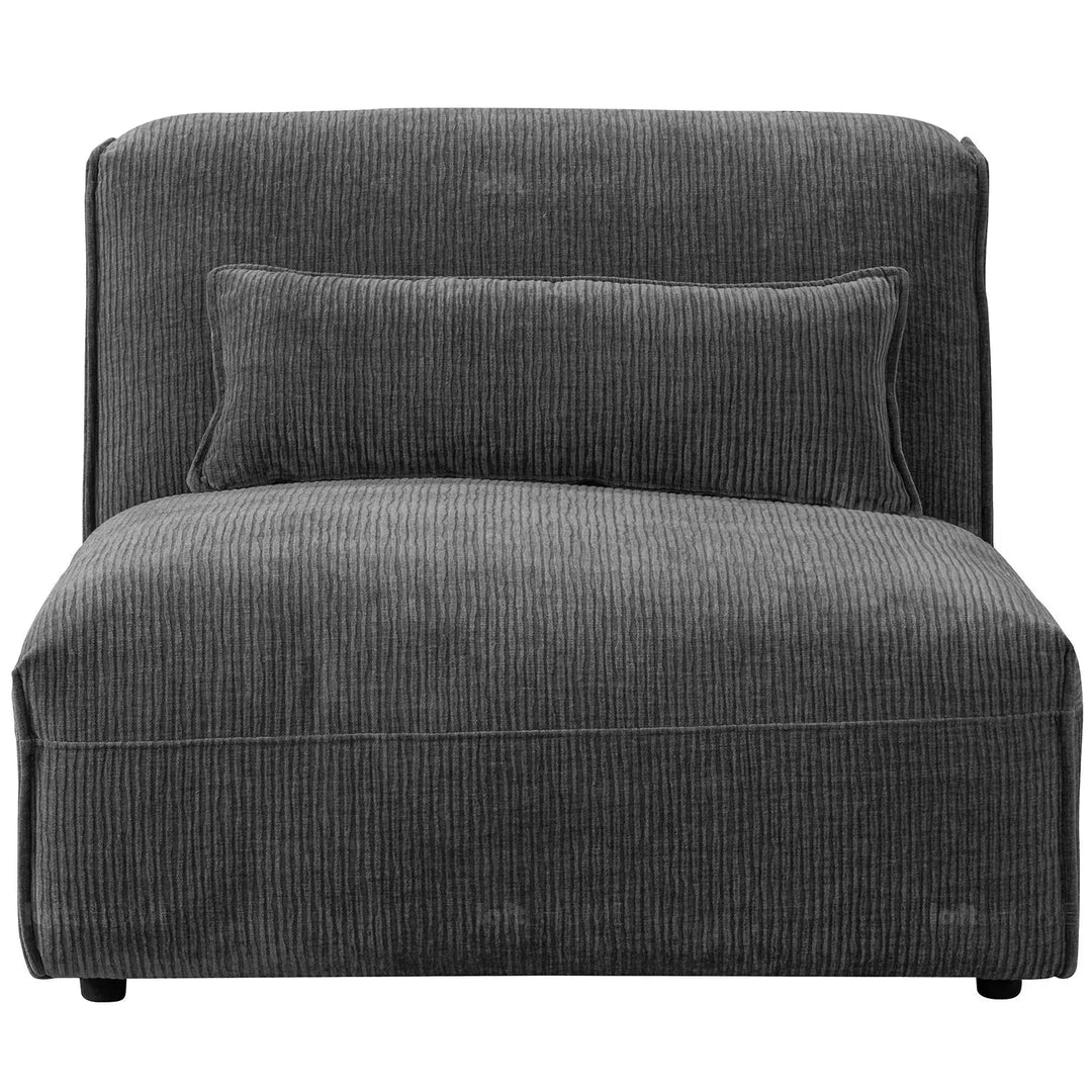 Modern corduroy velvet fabric modular armless 1 seater sofa opera detail 3.