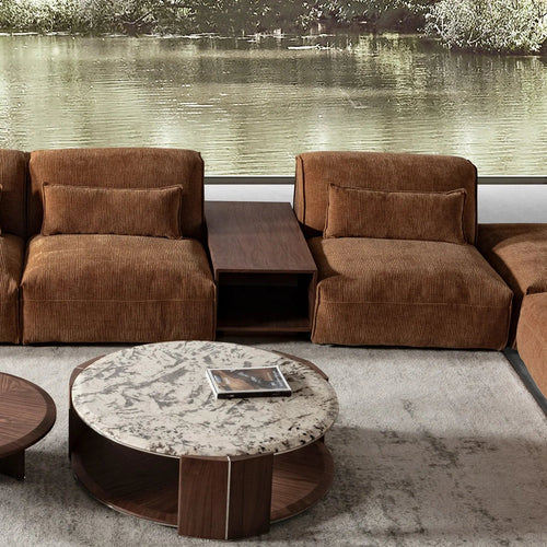 Modern Corduroy Velvet Fabric Modular Armless 1 Seater Sofa OPERA Good to Know Preview-1