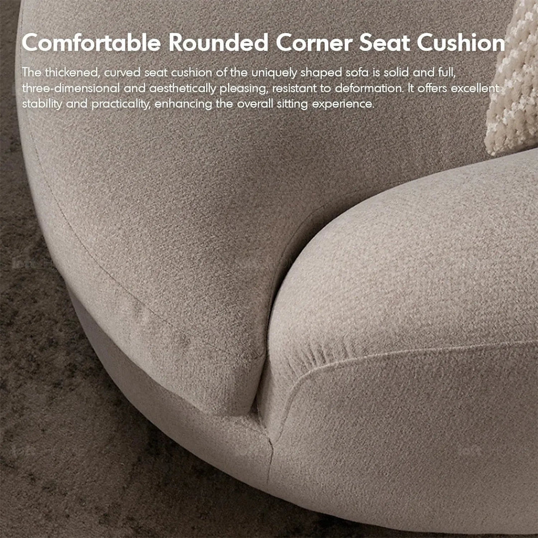 Cream fabric modular corner 1 seater sofa groove with context.