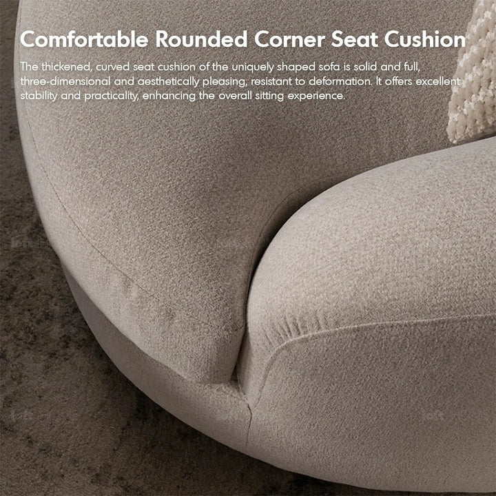 Cream fabric modular corner 1 seater sofa groove with context.