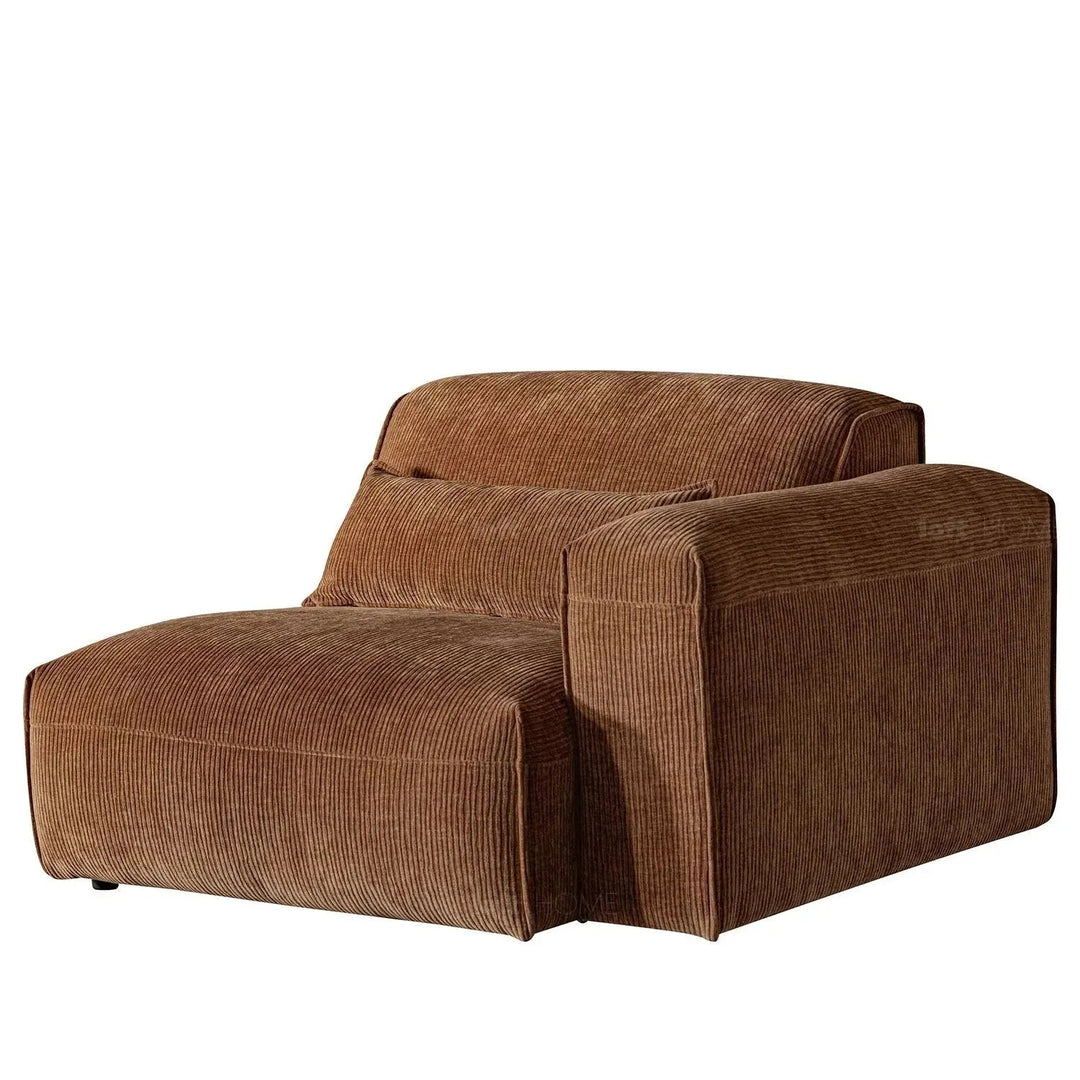 Modern corduroy velvet fabric modular corner 1 seater sofa opera detail 2.