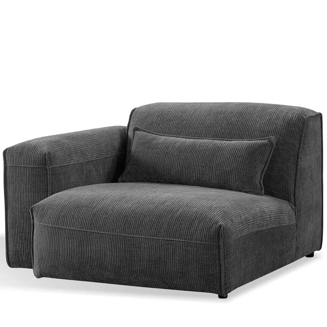 Modern corduroy velvet fabric modular corner 1 seater sofa opera detail 7.