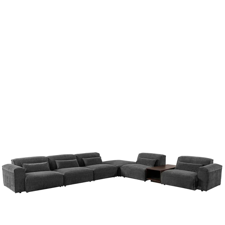Modern corduroy velvet fabric modular corner 1 seater sofa opera conceptual design.