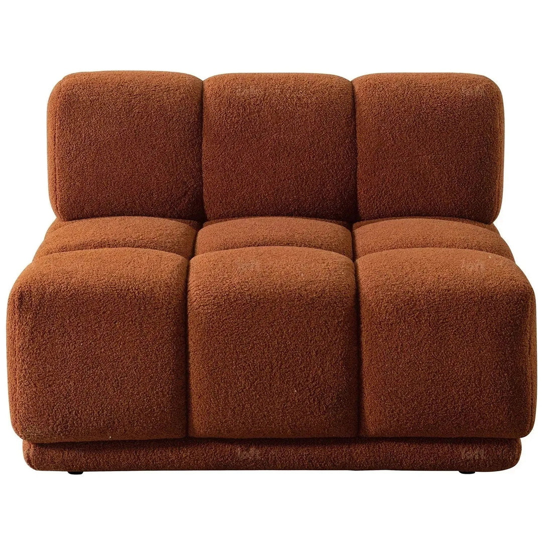 Bauhaus teddy fabric modular l shape sectional sofa cuboid 3+l in still life.