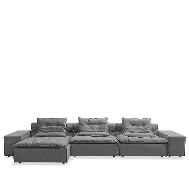 Modern Fabric Modular L Shape Sectional Sofa WOOLEN 4+L