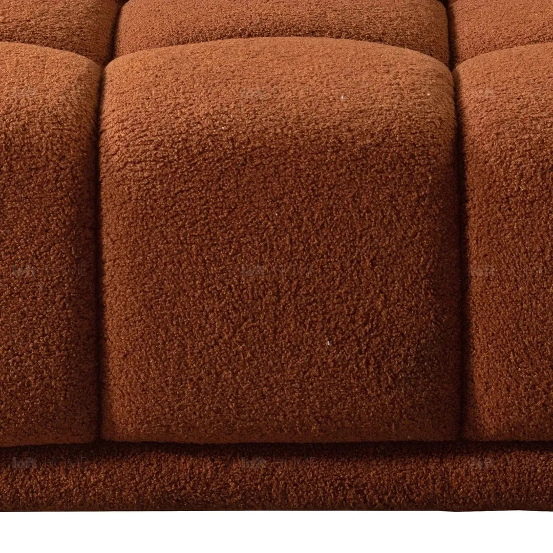 Contemporary Teddy Fabric Modular Ottoman CUBOID