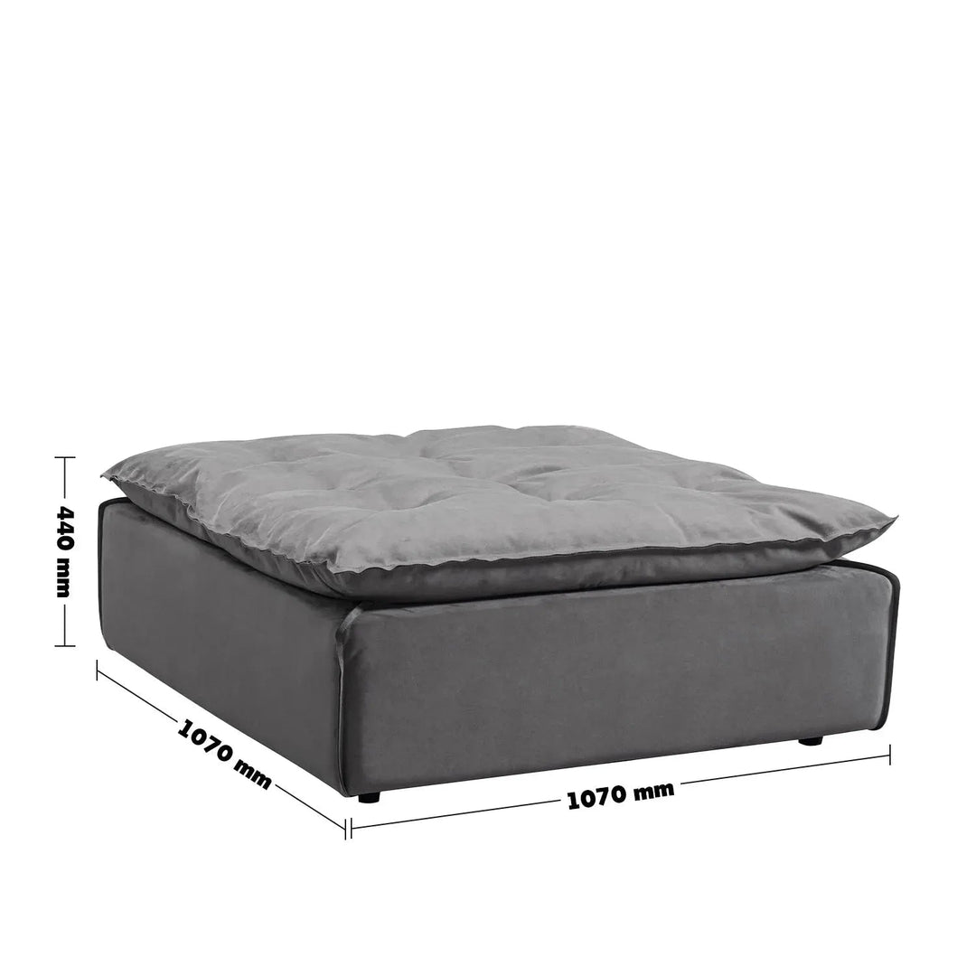 Modern Fabric Modular Ottoman WOOLEN L
