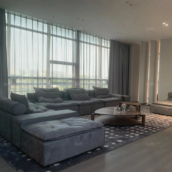 Modern Fabric Modular Ottoman WOOLEN L