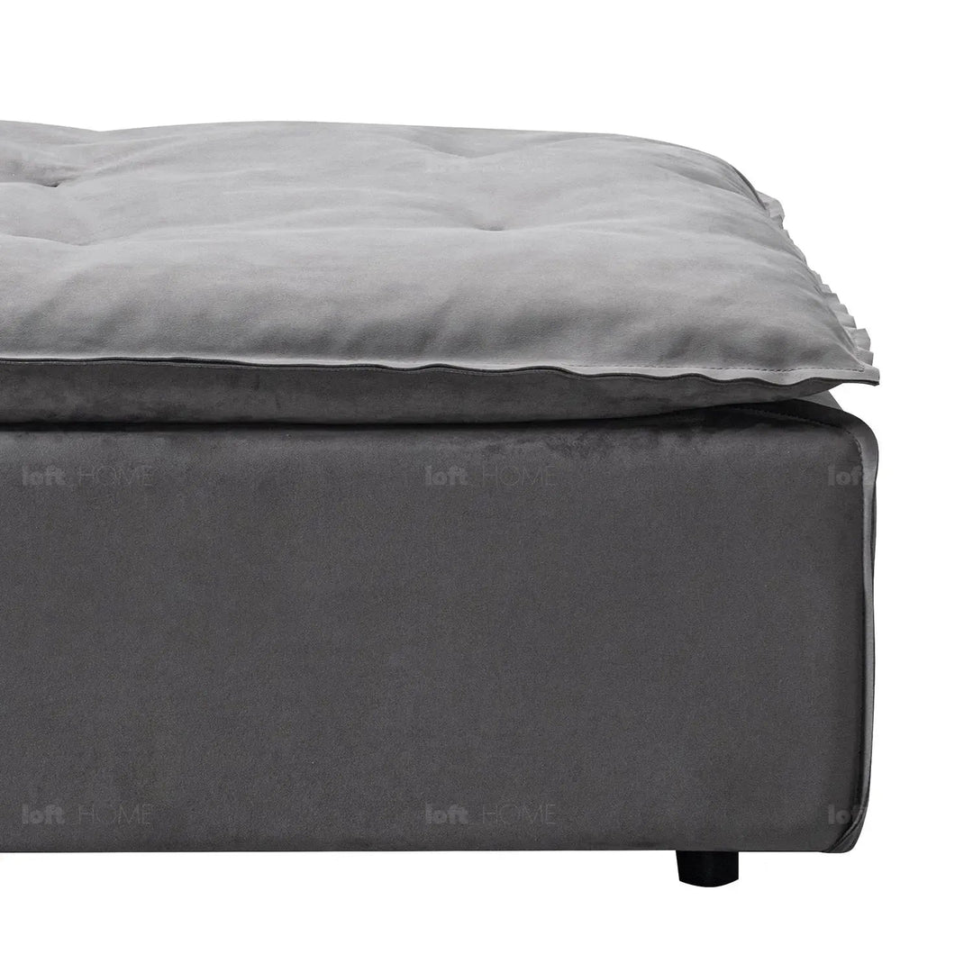 Modern fabric modular ottoman woolen layered structure.