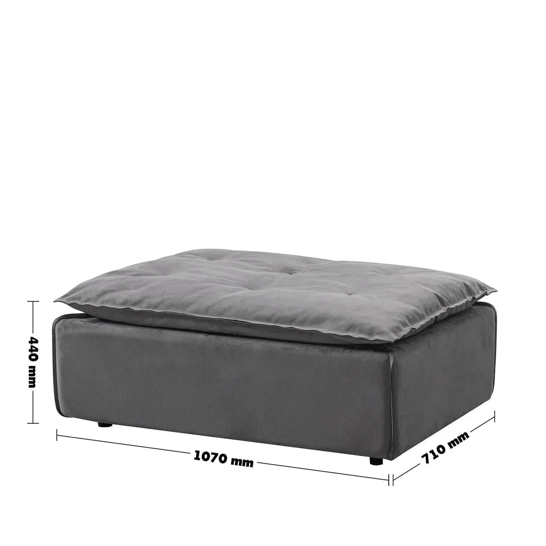 Modern Fabric Modular Ottoman WOOLEN