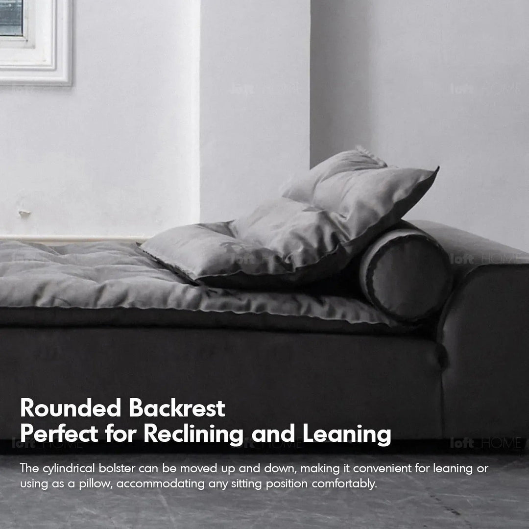 Modern fabric modular ottoman woolen with context.