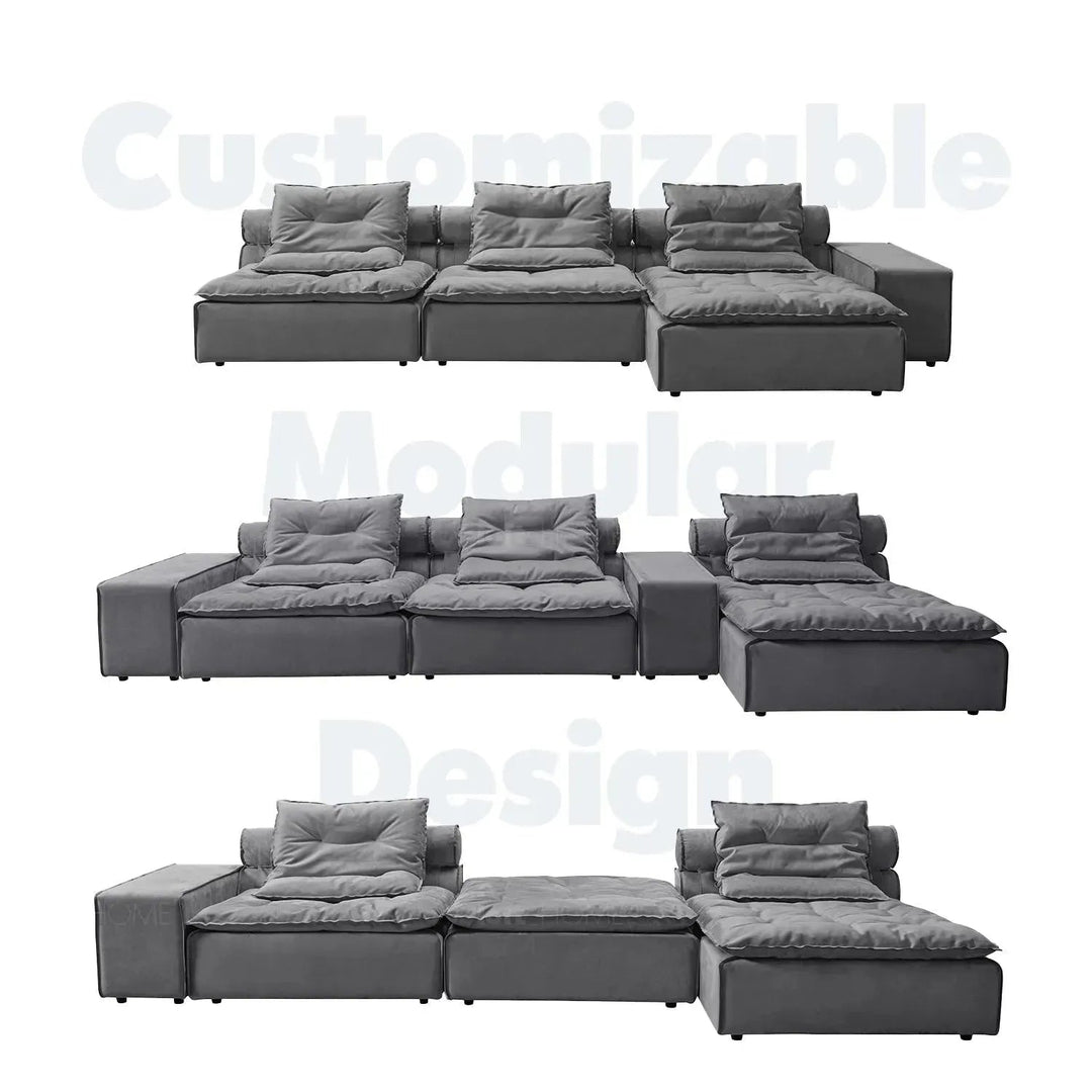 Modern fabric modular sofa armrest woolen environmental situation.