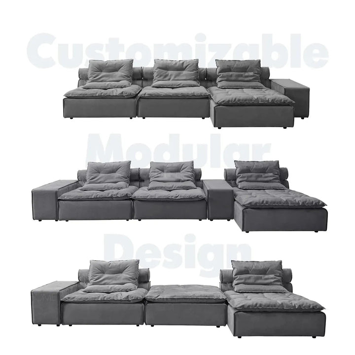 Modern fabric modular sofa armrest woolen environmental situation.