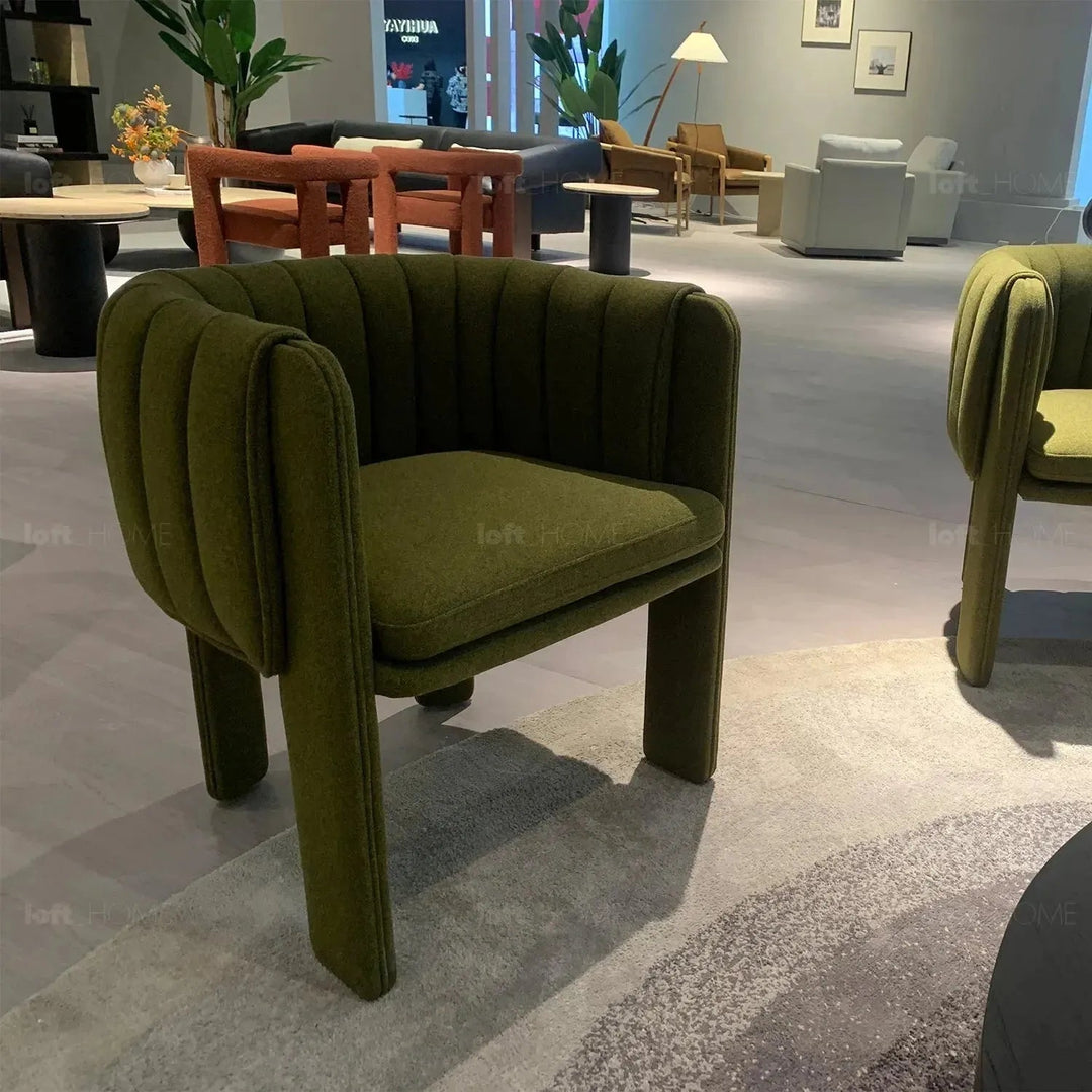 Modern Faux Cashmere Fabric Dining Chair CACTUS