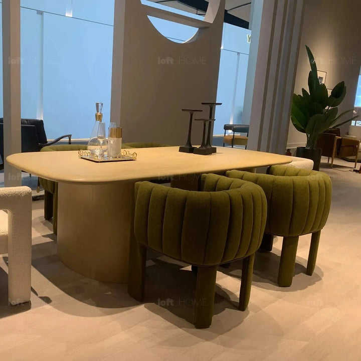 Modern Faux Cashmere Fabric Dining Chair CACTUS