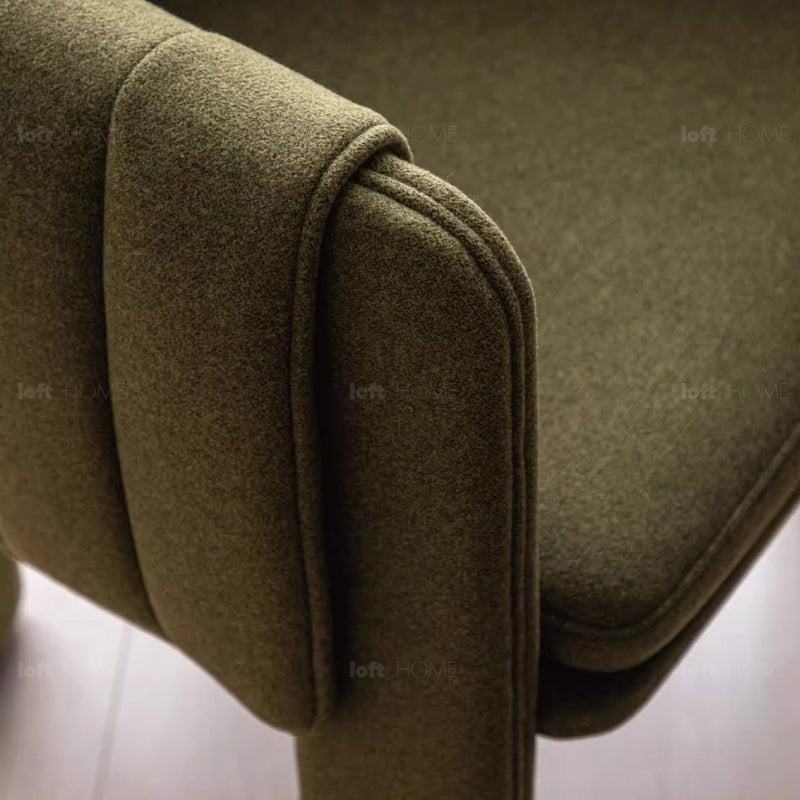 Modern Faux Cashmere Fabric Dining Chair CACTUS Material Details Chart