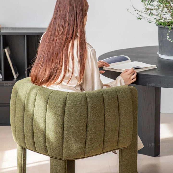 Modern Faux Cashmere Fabric Dining Chair CACTUS