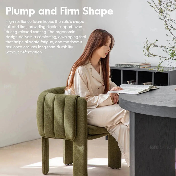 Modern Faux Cashmere Fabric Dining Chair CACTUS