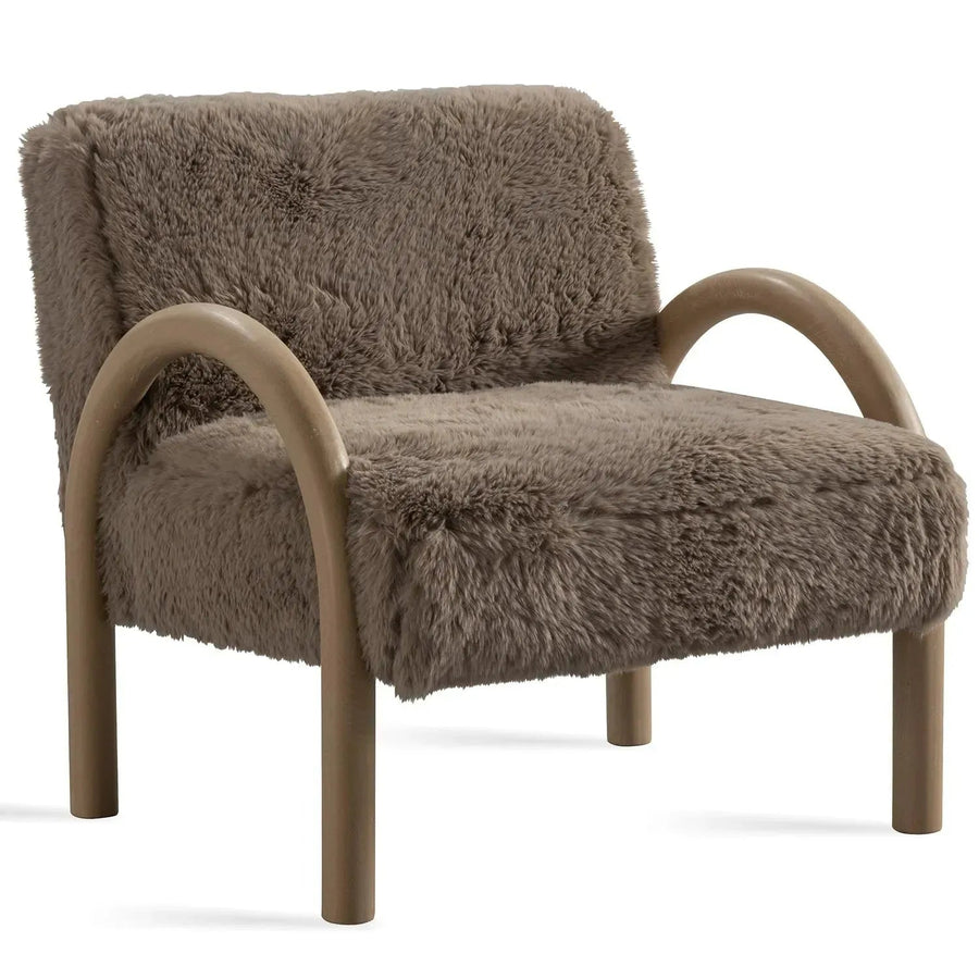 Cream Sherpa Fabric 1 Seater Sofa SHEARLING