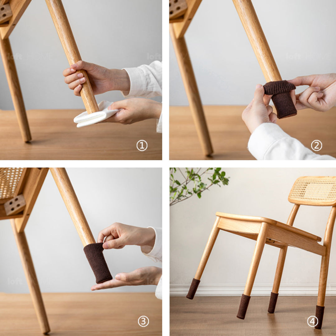 Scandinavian Knitted Fabric Chair And Table Legs Socks 16pcs Set LEGHUGER