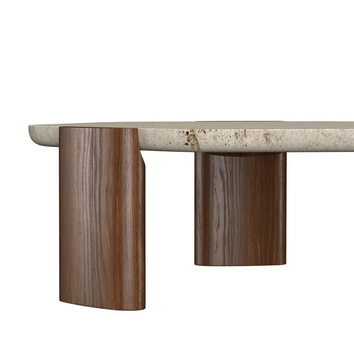 Scandinavian travertine stone coffee table trawo situational feels.