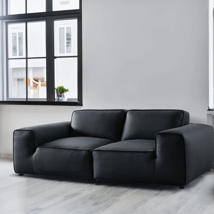 Minimalist Microfiber Leather 3 Seater Sofa FLEECE