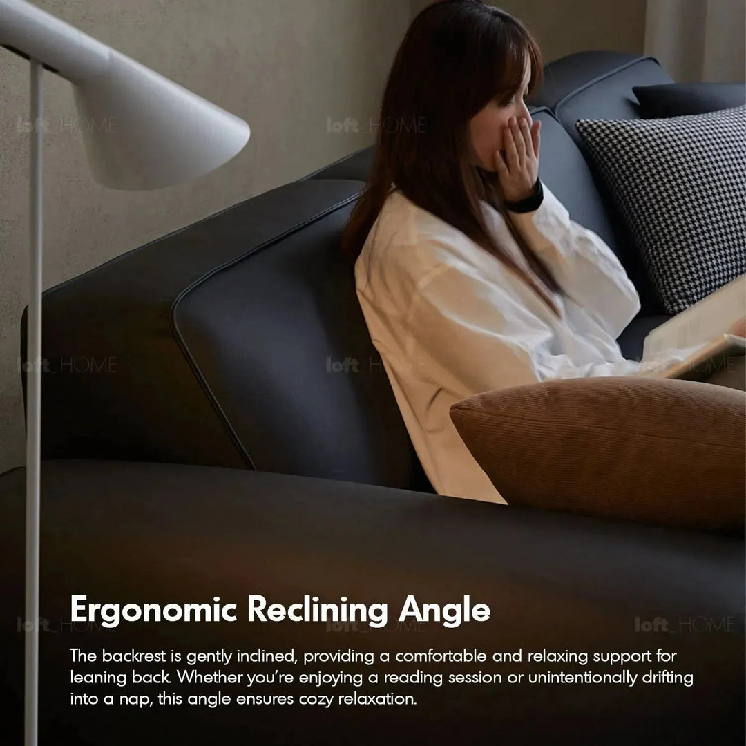 Minimalist Microfiber Leather 3 Seater Sofa FLEECE