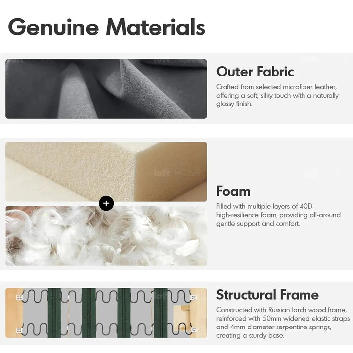 Minimalist Microfiber Leather 3 Seater Sofa FLEECE