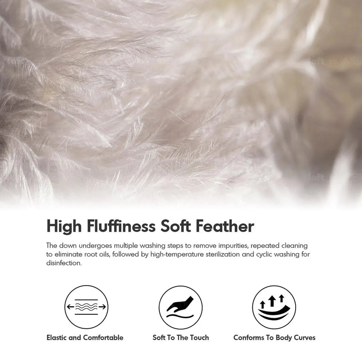 Minimalist microfiber leather 4 seater sofa fleece in still life.