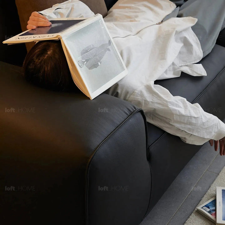 Minimalist Microfiber Leather 4 Seater Sofa FLEECE