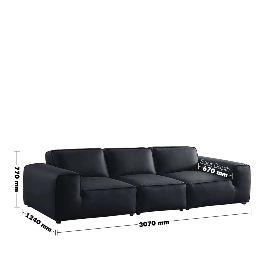 Minimalist Microfiber Leather 4 Seater Sofa FLEECE