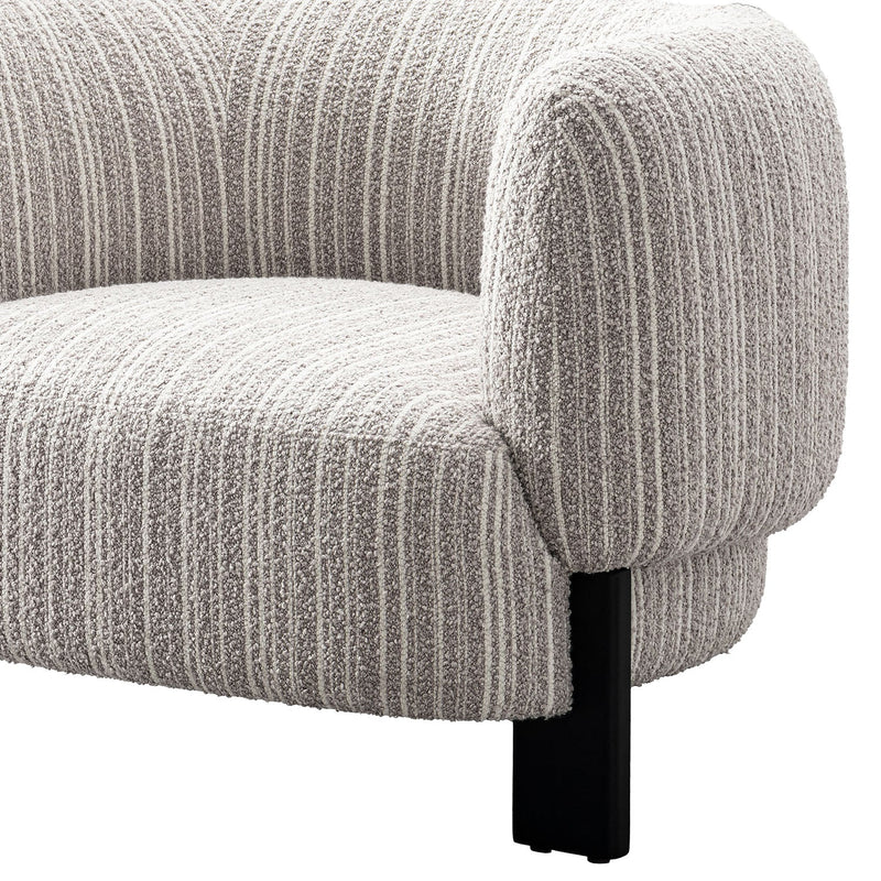 Japandi Mixed Weave Fabric 1 Seater Sofa EMBRACE Material Details Chart