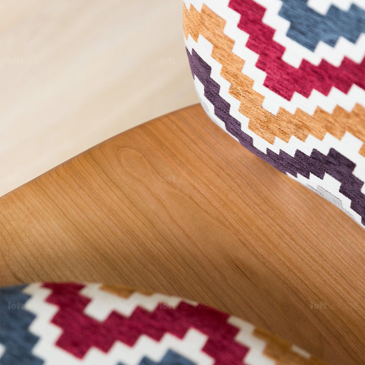 Scandinavian mixed weave fabric 1 seater sofa komachi detail 2.