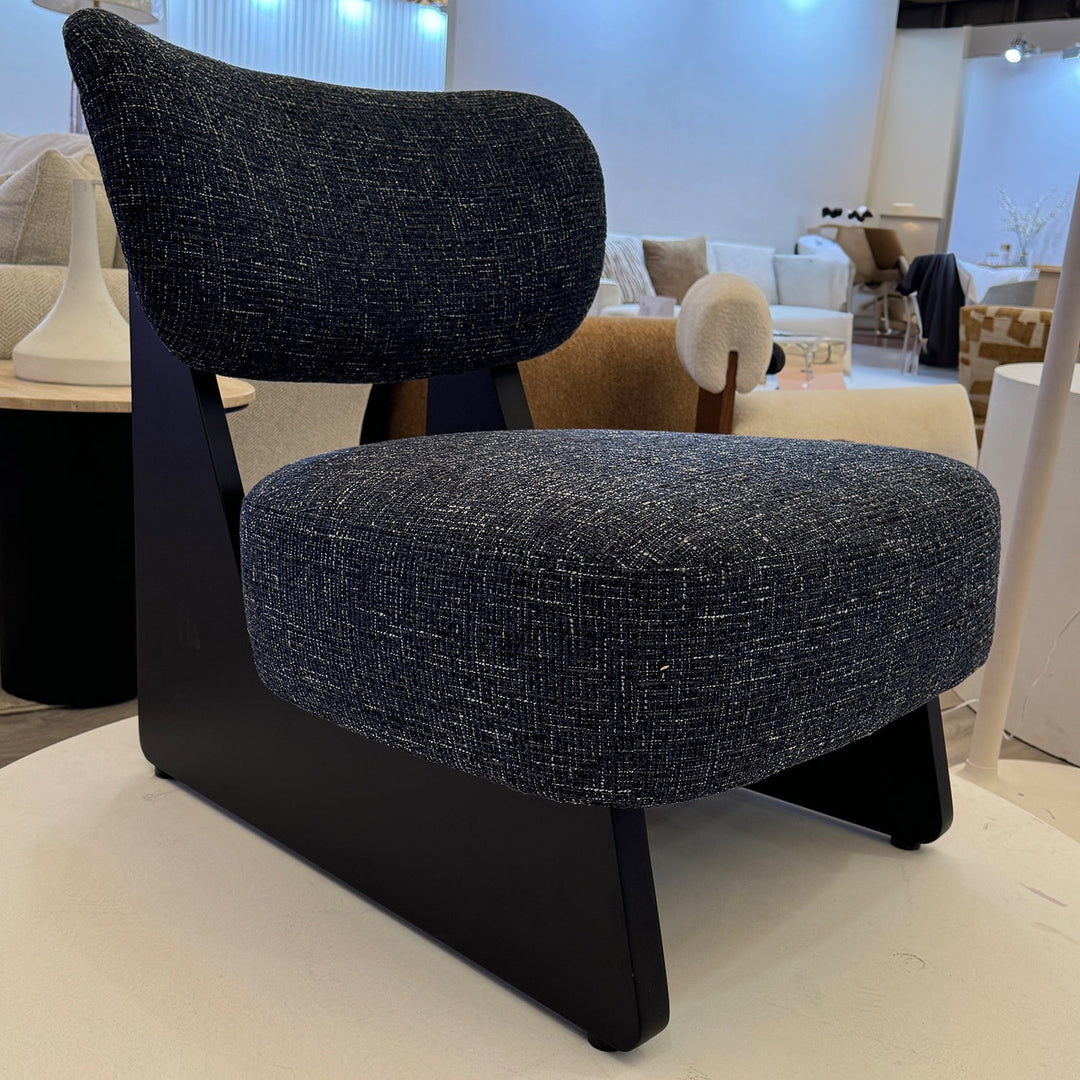 Japandi mixed weave fabric 1 seater sofa lange environmental situation.