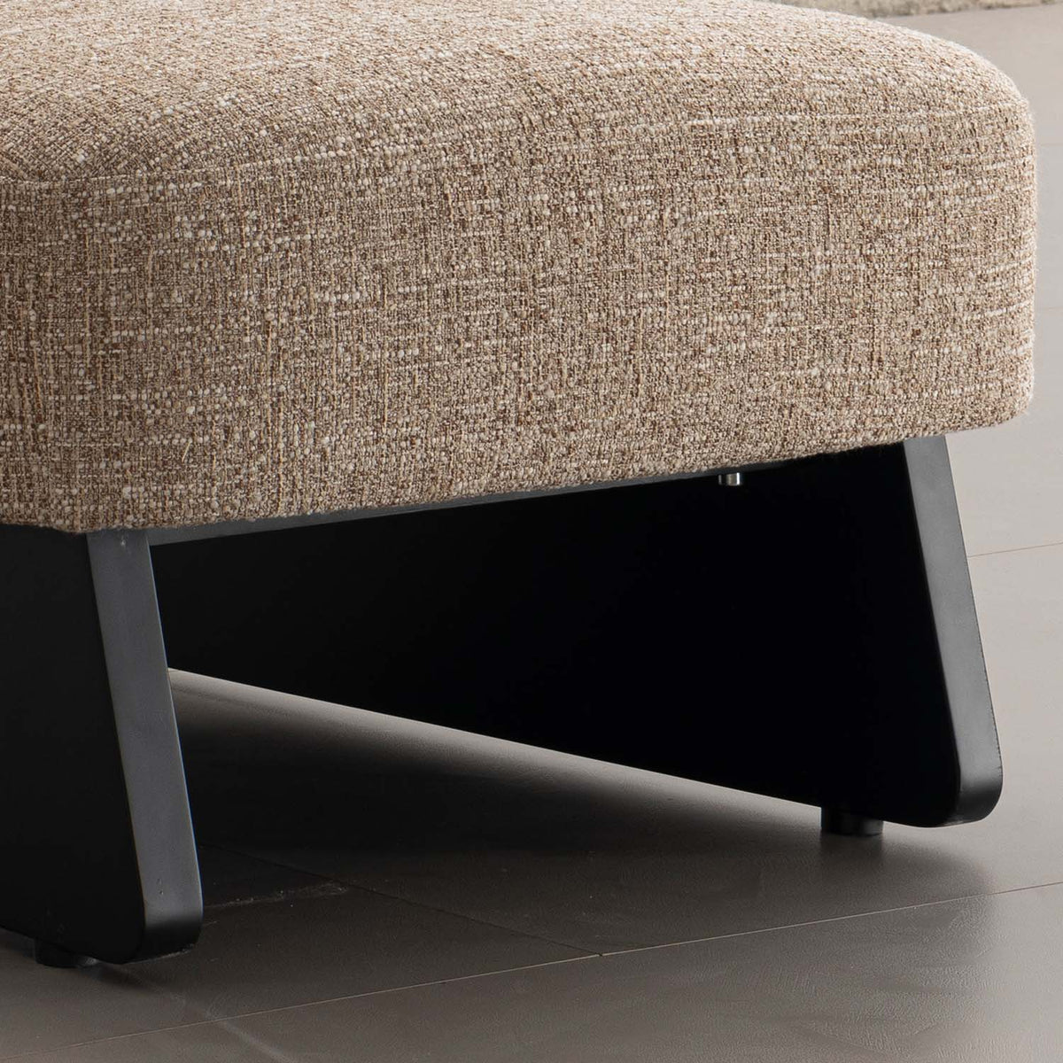 Japandi Mixed Weave Fabric 1 Seater Sofa LANGE Material Details Chart