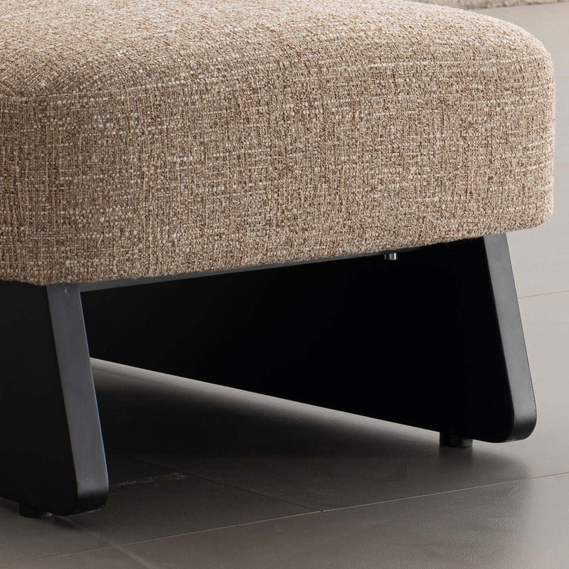 Japandi Mixed Weave Fabric 1 Seater Sofa LANGE Material Details Chart
