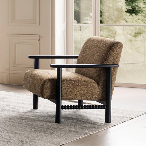 Japandi Mixed Weave Fabric 1 Seater Sofa NEMAN Good to Know Preview-1