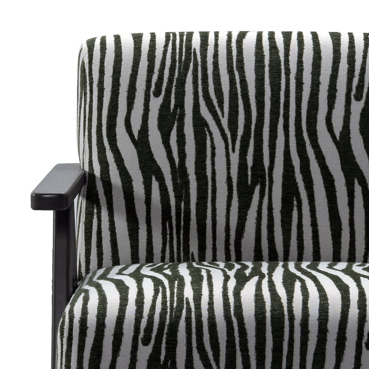 Japandi mixed weave fabric 1 seater sofa stua in still life.